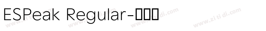 ESPeak Regular字体转换